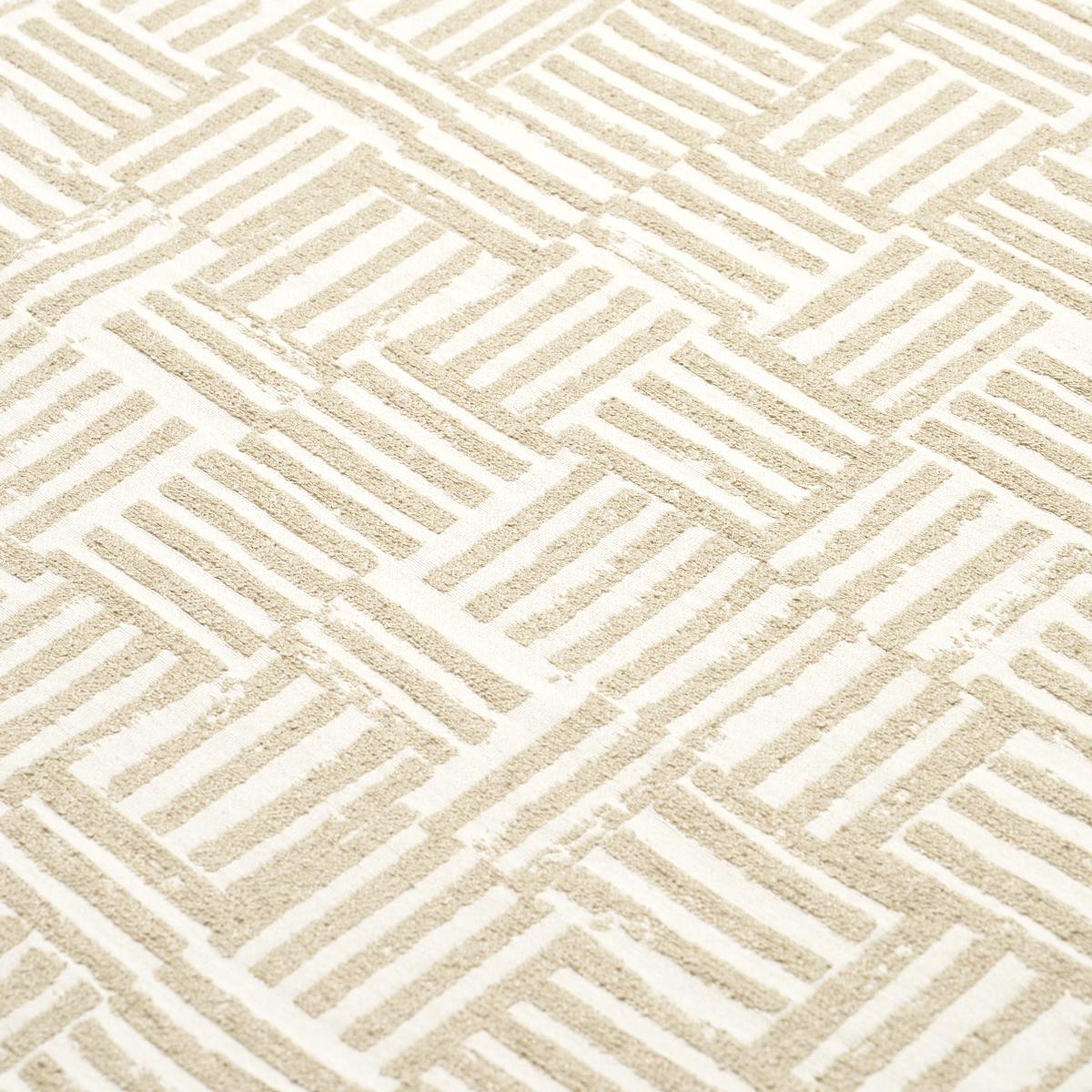 Schumacher Patchwork Sand Fabric