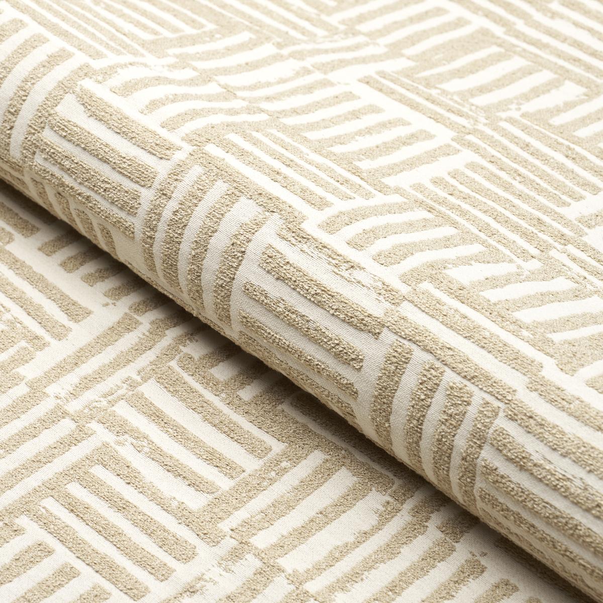 Schumacher Patchwork Sand Fabric