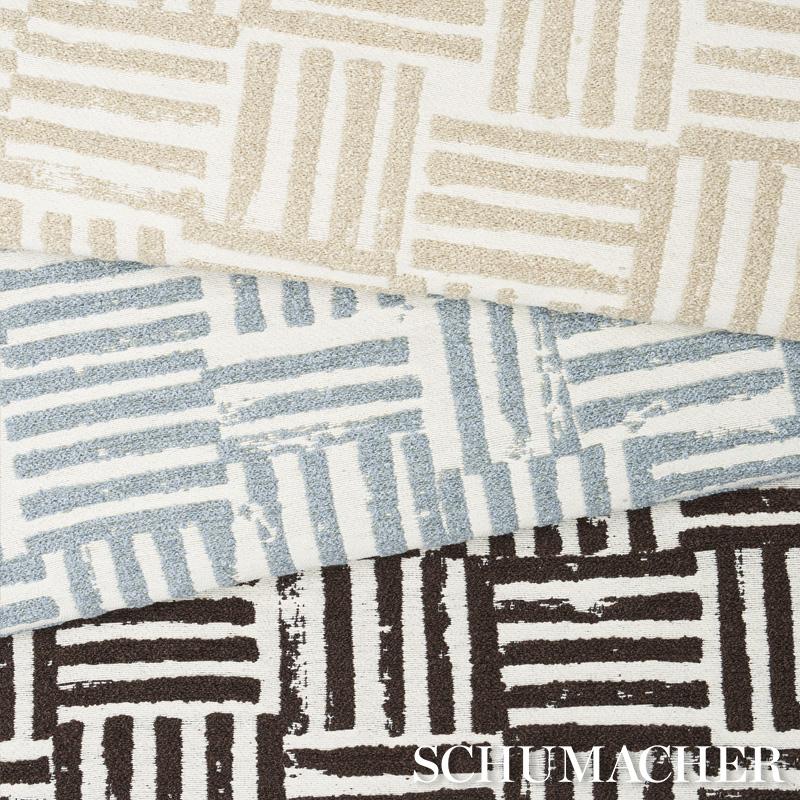 Schumacher Patchwork Sand Fabric