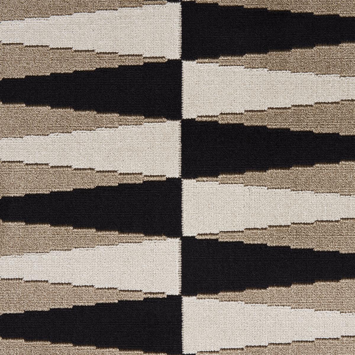 Schumacher Backgammon Cut Velvet Neutral Fabric