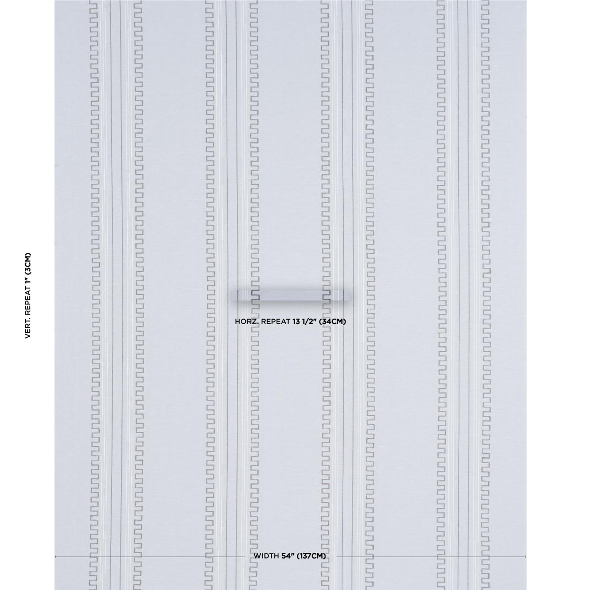 Schumacher Greco Stripe Chambray Fabric