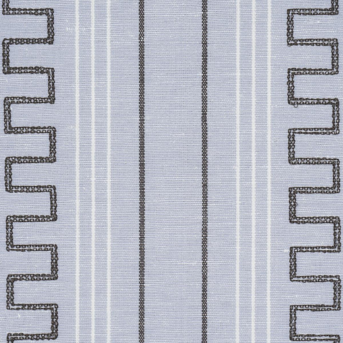 Schumacher Greco Stripe Chambray Fabric