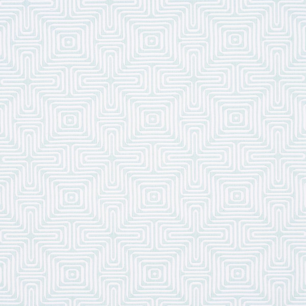 Schumacher Amazing Maze Indoor/Outdoor Aqua Breeze Fabric