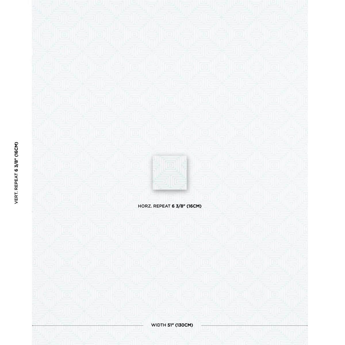 Schumacher Amazing Maze Indoor/Outdoor Aqua Breeze Fabric