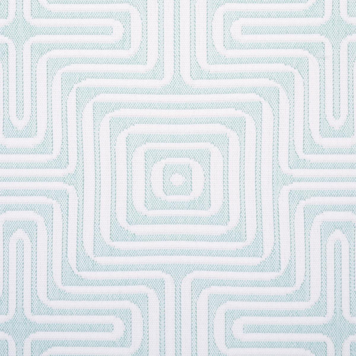Schumacher Amazing Maze Indoor/Outdoor Aqua Breeze Fabric