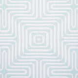 Schumacher Amazing Maze Indoor/Outdoor Aqua Breeze Fabric