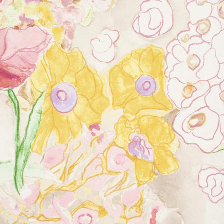 Schumacher Frank'S Garden Pink & Green Wallpaper