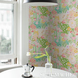 Schumacher Frank'S Garden Pink & Green Wallpaper