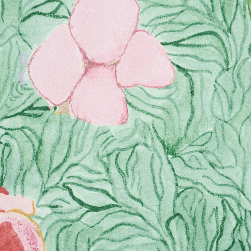 Schumacher Frank'S Garden Pink & Green Wallpaper