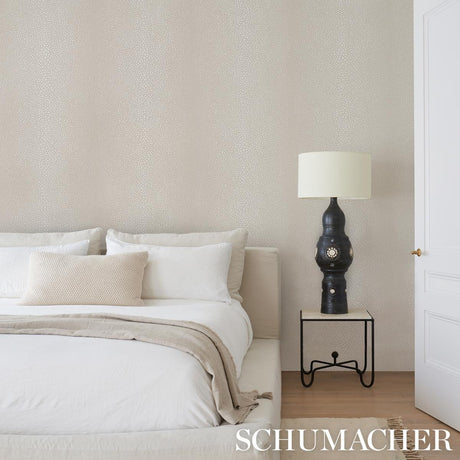 Schumacher Fickle Texture Ivory Wallpaper