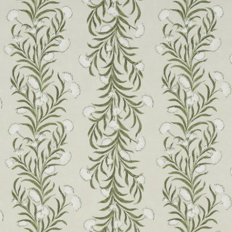 Schumacher Tasmanian Mimosa Ivory & Green Wallpaper
