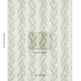 Schumacher Tasmanian Mimosa Ivory & Green Wallpaper