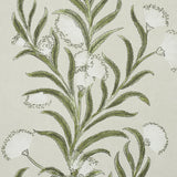 Schumacher Tasmanian Mimosa Ivory & Green Wallpaper