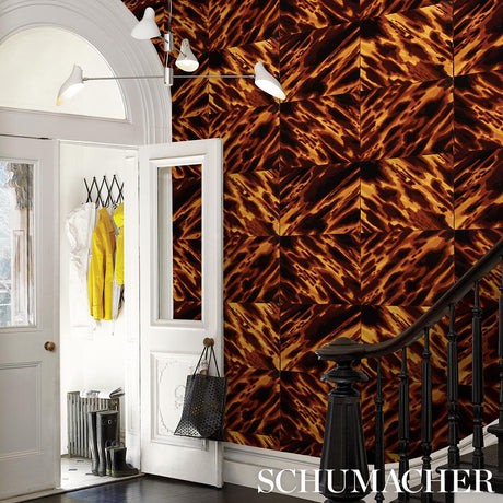 Schumacher Tortoise Shell Natural Wallpaper