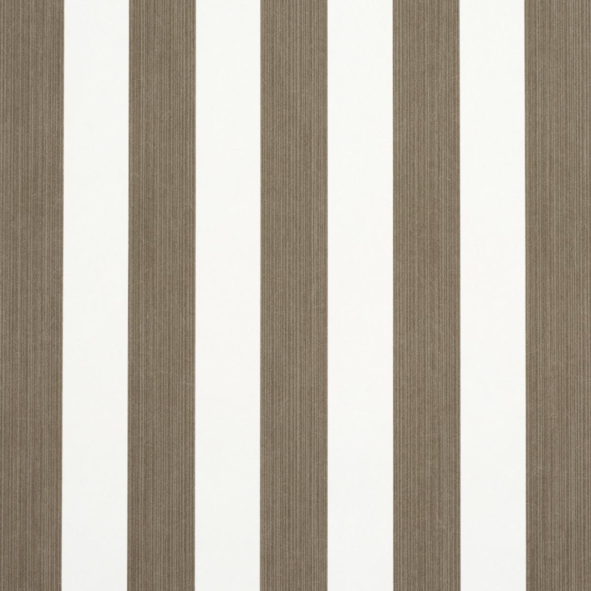 Schumacher Edwin Stripe Medium Mocha Wallpaper