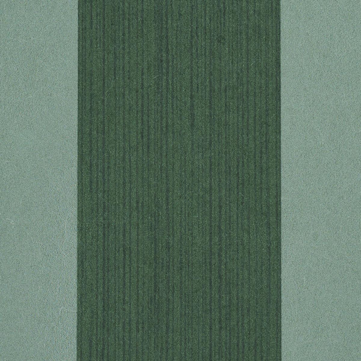 Schumacher Edwin Stripe Wide Dark Green Wallpaper