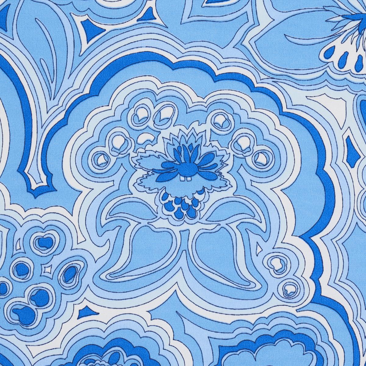 Schumacher Morning Sunrise Indoor/Outdoor Horizon Blue Fabric