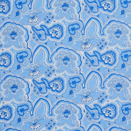 Schumacher Morning Sunrise Indoor/Outdoor Horizon Blue Fabric