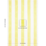 Schumacher Wide Hand Block Stripe Yellow Fabric