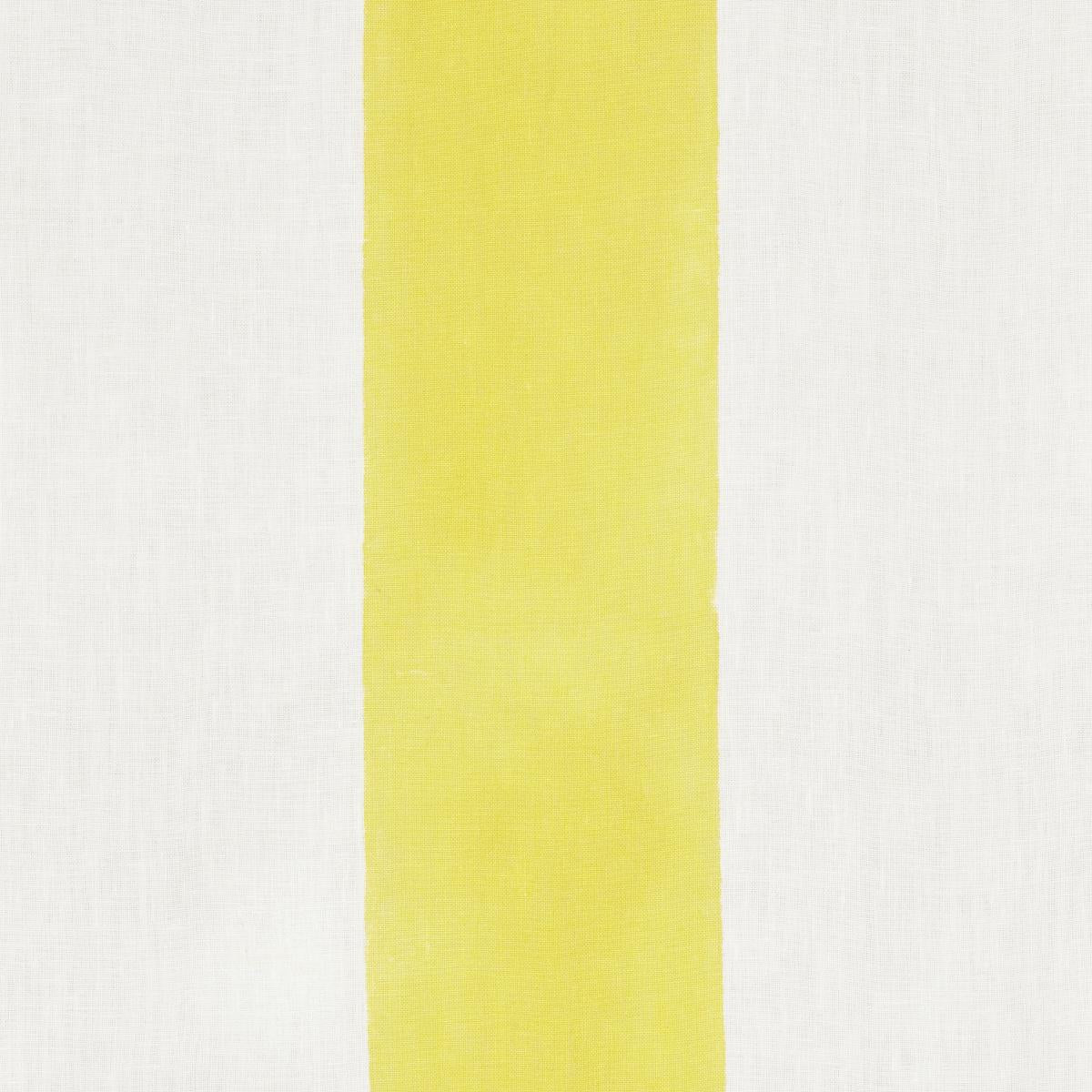 Schumacher Wide Hand Block Stripe Yellow Fabric