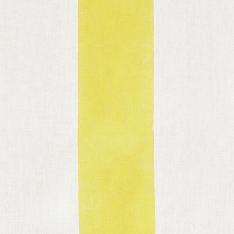 Schumacher Wide Hand Block Stripe Yellow Fabric