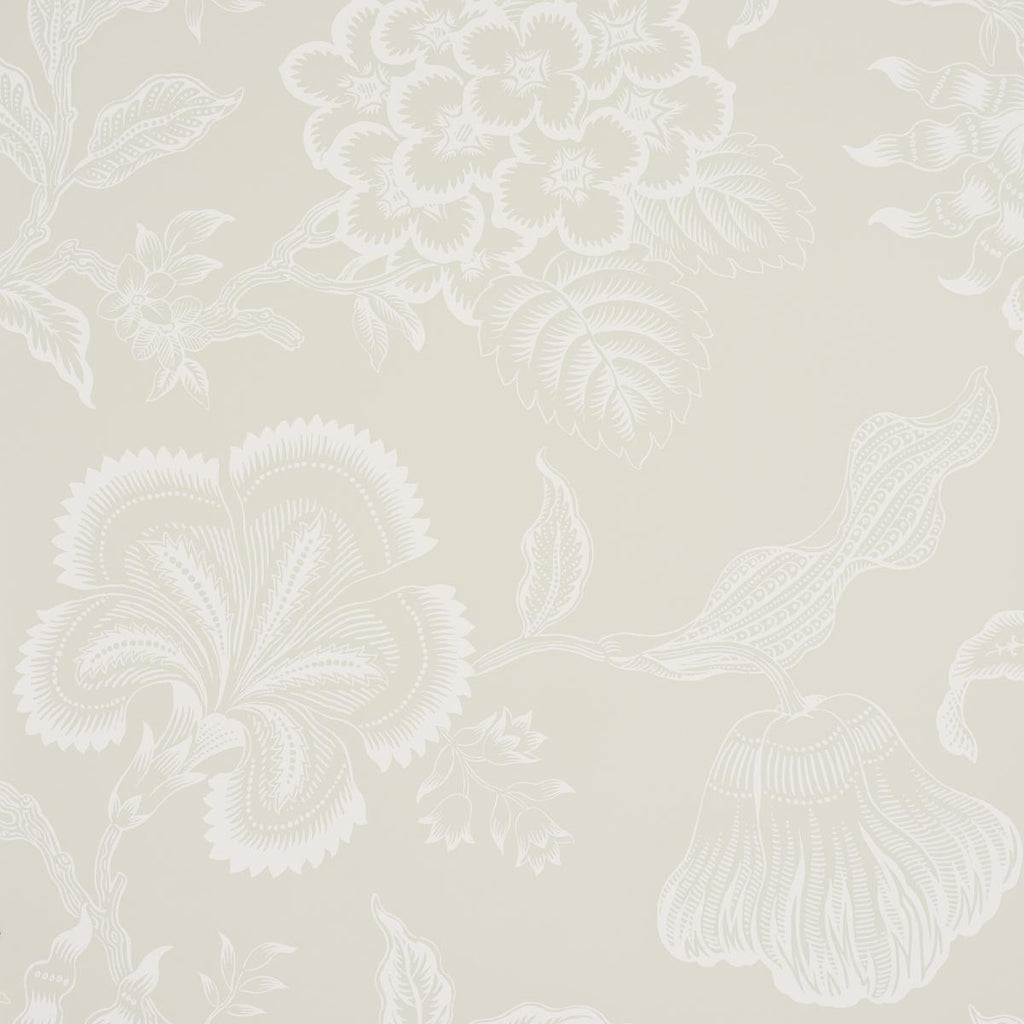 Schumacher Hothouse Flowers Silhouette Cream Wallpaper