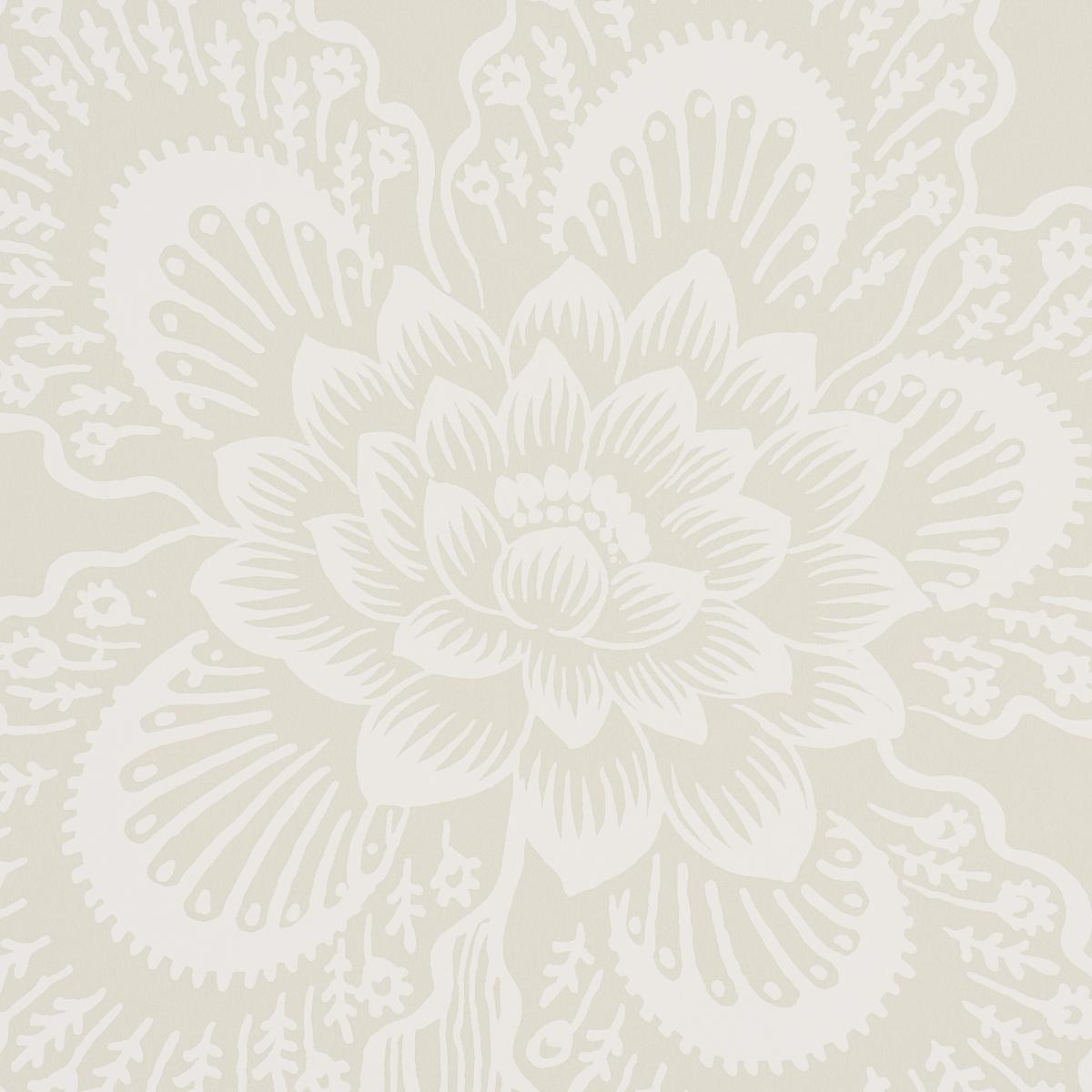 Schumacher Hothouse Flowers Silhouette Cream Wallpaper