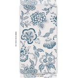 Schumacher Hothouse Flowers Silhouette Peacock On White Wallpaper