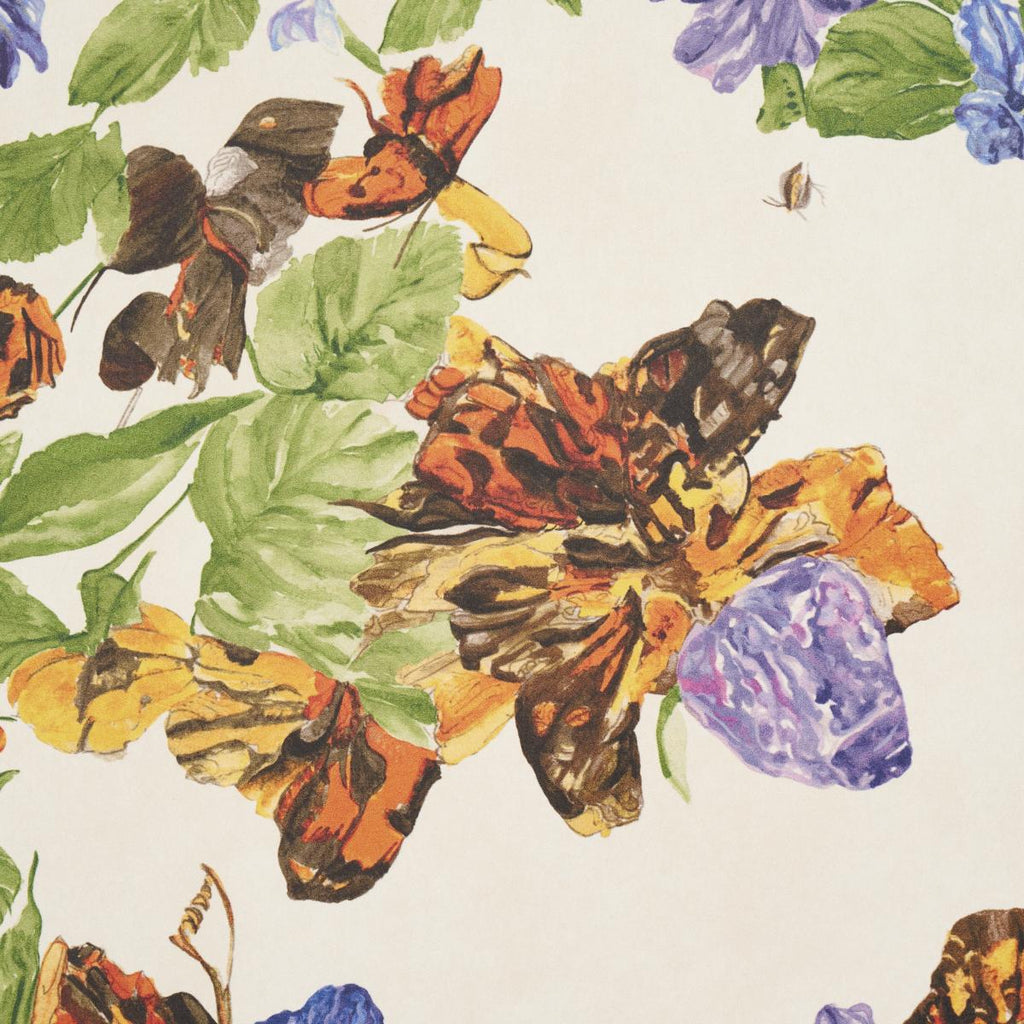 Schumacher Pyne Butterfly Monarch Orange Wallpaper