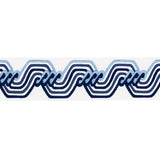 Schumacher Blue The Twist Embroidered Tape