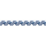 Schumacher Blue The Twist Embroidered Tape