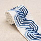 Schumacher Blue The Twist Embroidered Tape