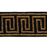 Schumacher Gold On Black Delphi Beaded Tape