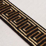 Schumacher Gold On Black Delphi Beaded Tape