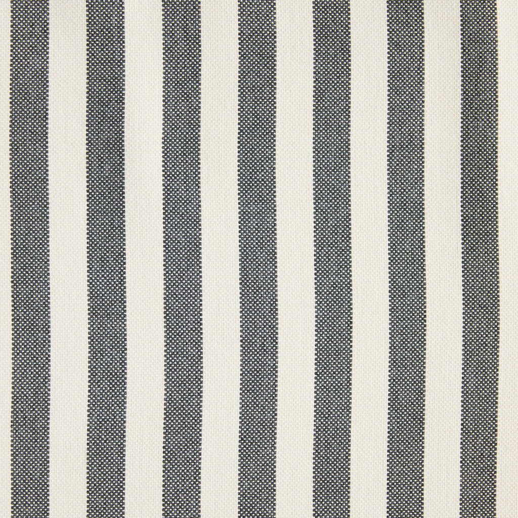 Schumacher Even Stripe Charcoal Fabric