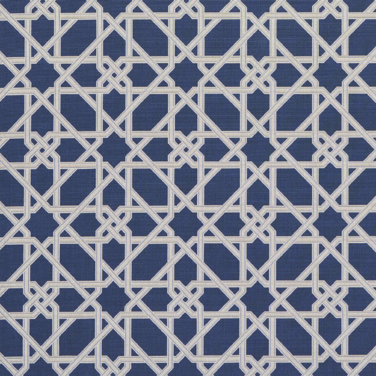 Schumacher Le Maroc Pingl Blue Fabric