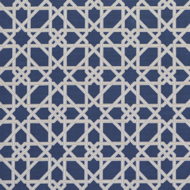 Schumacher Le Maroc Pingl Blue Fabric