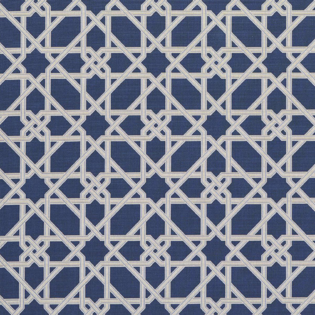 Schumacher Le Maroc Pingl Blue Fabric