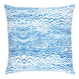 Schumacher Indigo 20" x 20" Ink Wave Print I/O Pillow