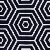 Schumacher Bees Knees Cut Velvet Navy Fabric