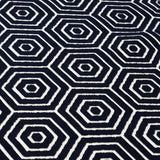 Schumacher Bees Knees Cut Velvet Navy Fabric