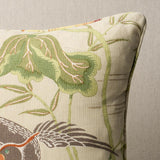 Schumacher Parchment 18" x 18" Lotus Garden Pillow