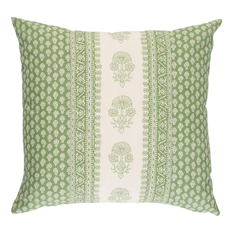 Schumacher Hyacinth I/O Leaf Green 20" x 20" Pillow