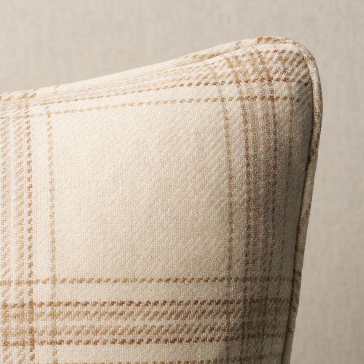 Schumacher Ivory 20" x 20" Blackburn Merino Plaid Pillow
