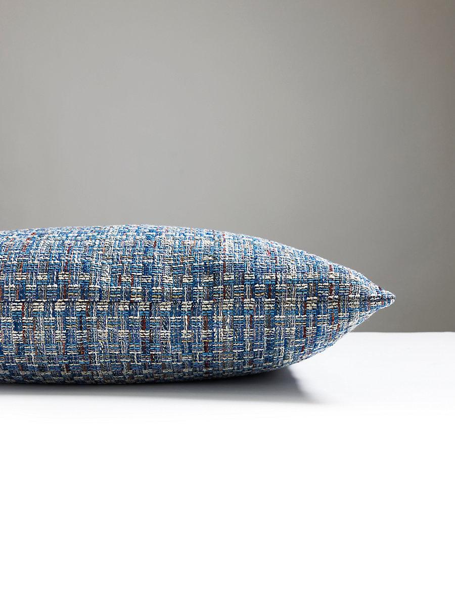 Scalamandre Faye 22 X 22 - Blue Wood Decorative Pillow