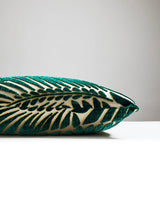 Scalamandre Plumes Silk Velvet 22 X 22 - Viridian Decorative Pillow