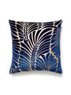 Scalamandre Plumes Silk Velvet Sapphire Pillow