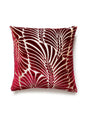 Scalamandre Plumes Silk Velvet 22 X 22 - Cerise Decorative Pillow