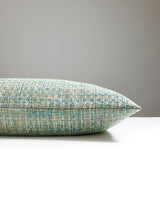 Scalamandre Faye 22 X 22 - Aquamarine Decorative Pillow