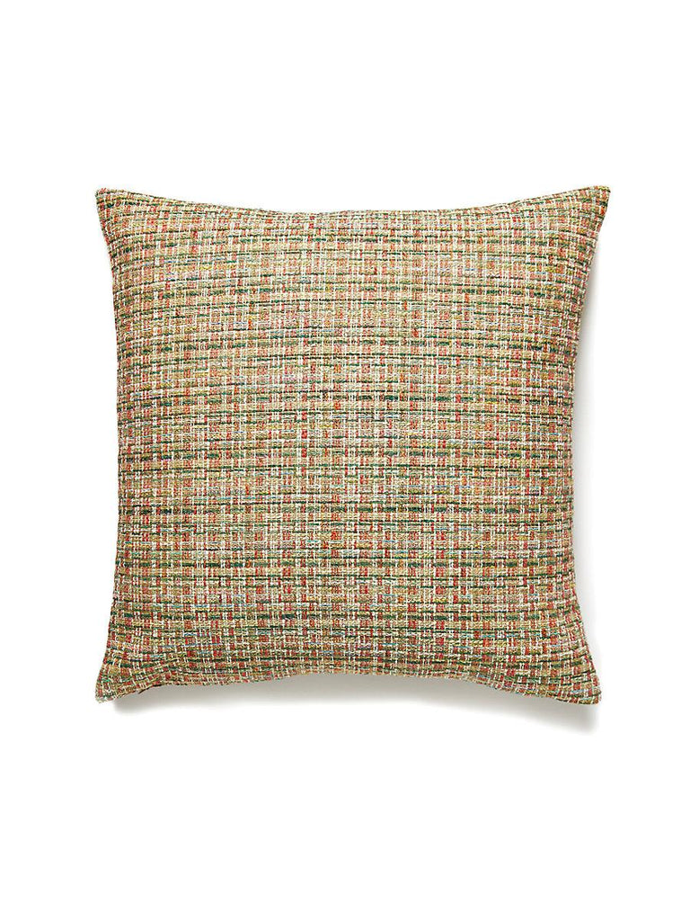 Scalamandre FAYE OLIVE CORAL Pillow
